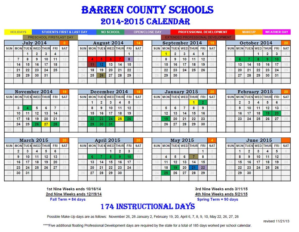 2015 School Calendar Latest Calendar