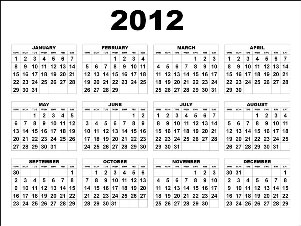 Calendar For 2012 Latest Calendar